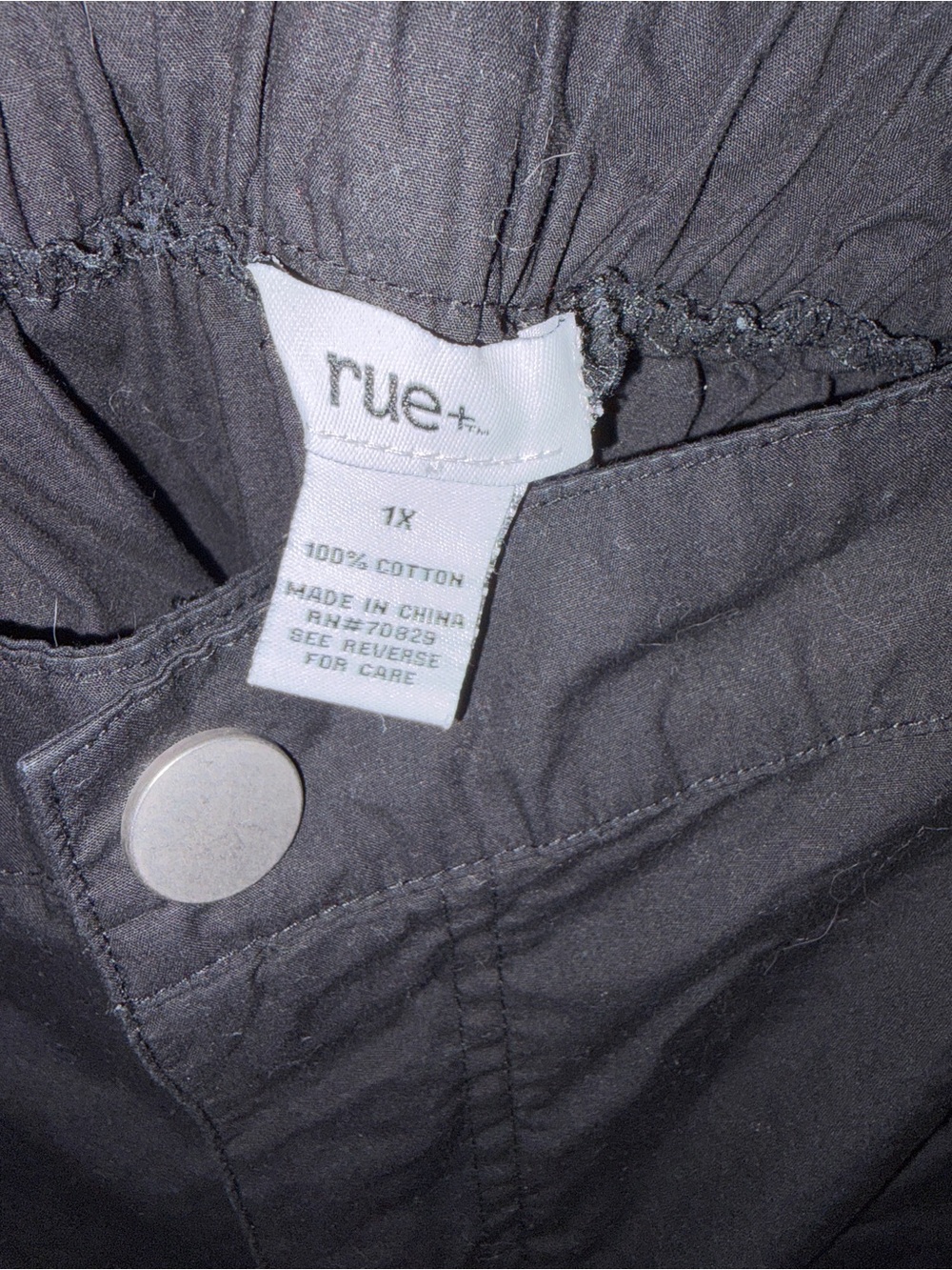 🧡 1X Rue Black Cargo Jogger Pants with Zipper Details - Picture 2 of 13